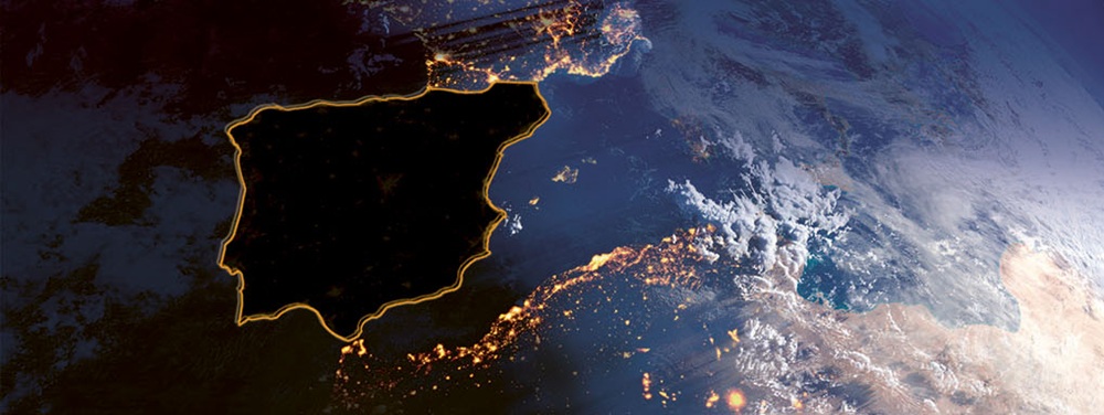 España desde un satélite.