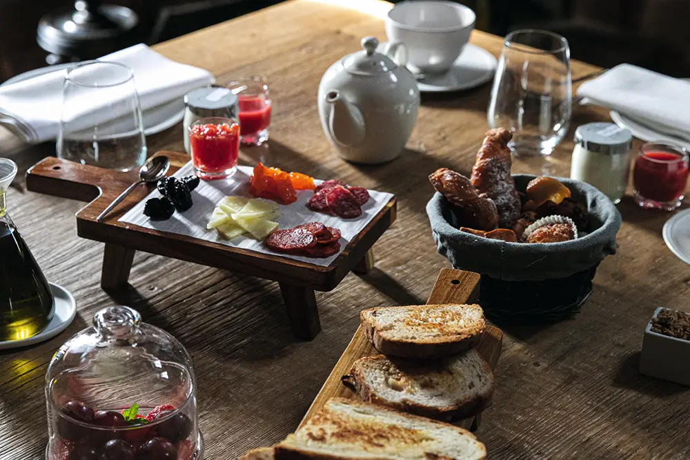 Desayuno en el Relais & Châteaux Molino de Alcuneza.