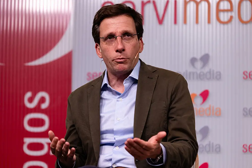 Martínez Almeida, durante la entrevista concedida a la agencia de noticias Servimedia.
