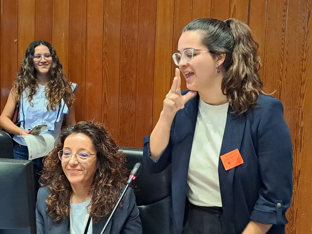 Mónica Antón, durante la adjudicación de su plaza de Médico Interno Residente.