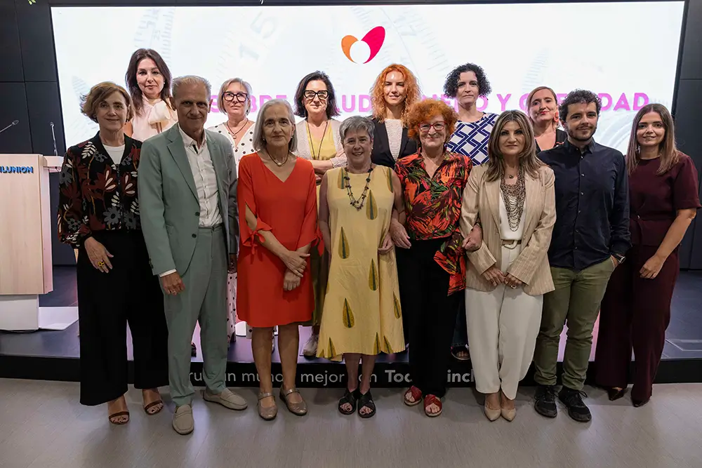 Las expertas de la jornada posan al inicio de la sesión