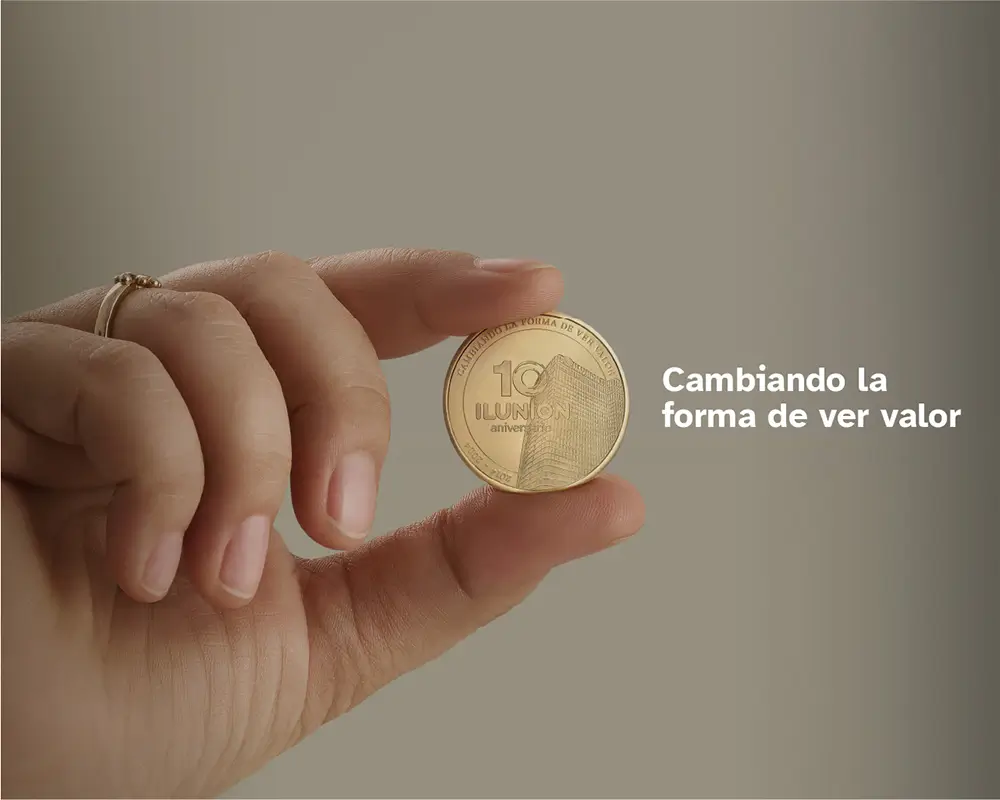 Imagen de una de las monedas de la campaña de Ilunion.