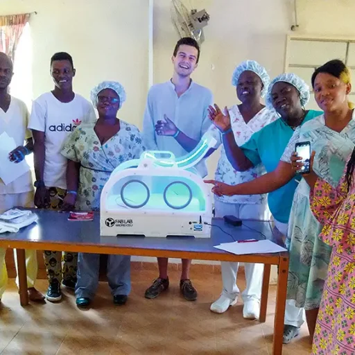 Pablo Sánchez Bergasa, CEO de Medial Open World, duranto uno de sus viajes a Camerún