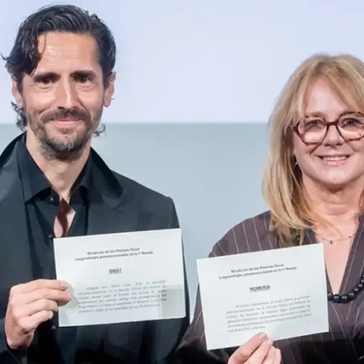 Emma Suárez y Juan Diego Botto, en la presentación de las películas precandidatas.