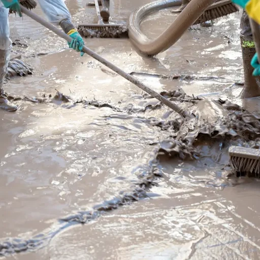 Varias personas trabajan en las calles tras los destrozos ocasionados por la dana.