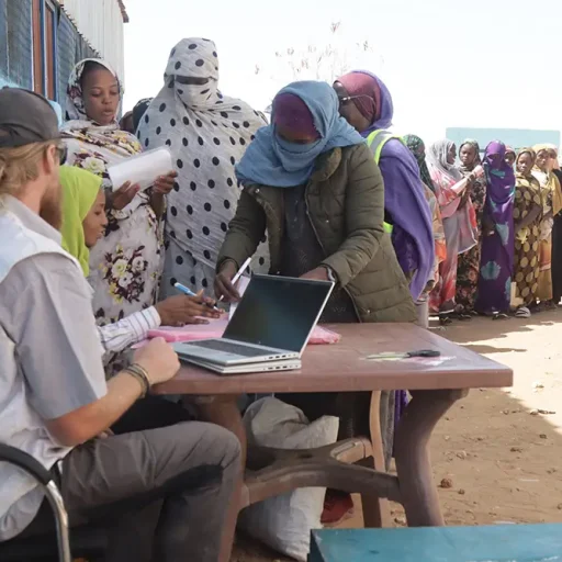 Distribución de alimentos en Darfur del Sur