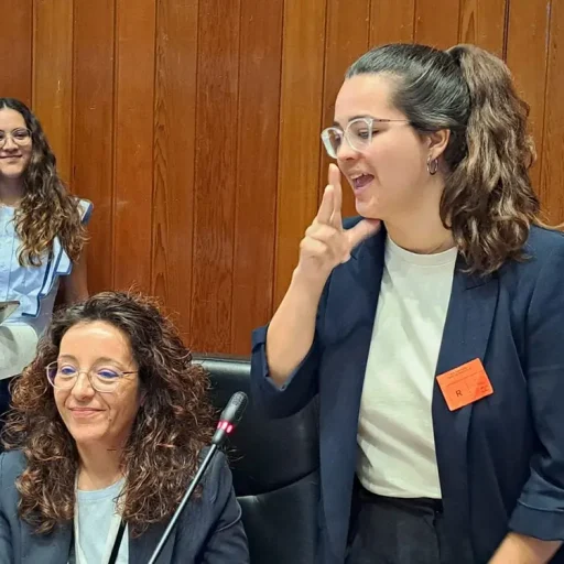 Mónica Antón, durante la adjudicación de su plaza de Médico Interno Residente.