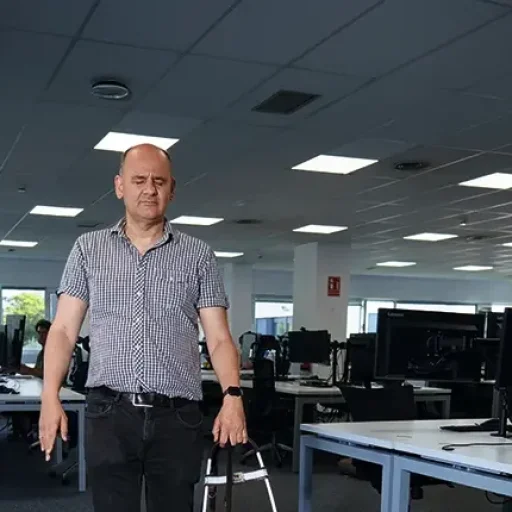 Rubén Domínguez, matemático, ciego y programador en el proyecto Galileo de la Agencia Espacial Europea (ESA).