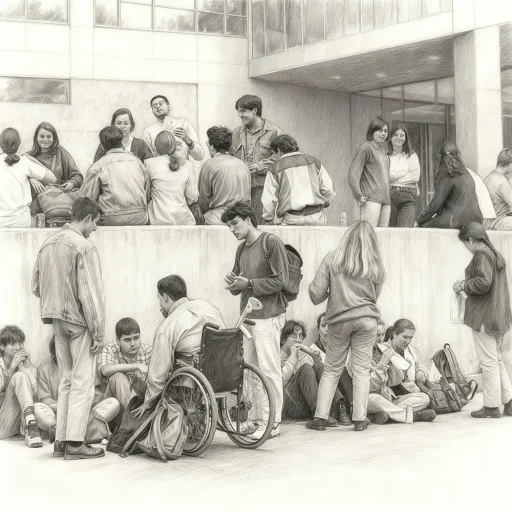 Universitarios con y sin discapacidad comparten un mismo espacio.